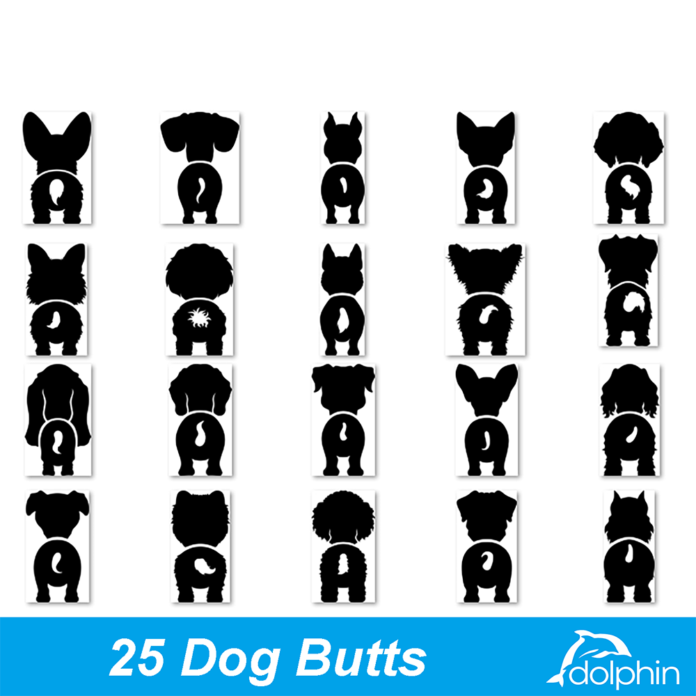 100+ Dog Silhouettes Butts Mom SVG PNG Files for Sublimation Printing Mug Tumbler T-shirt