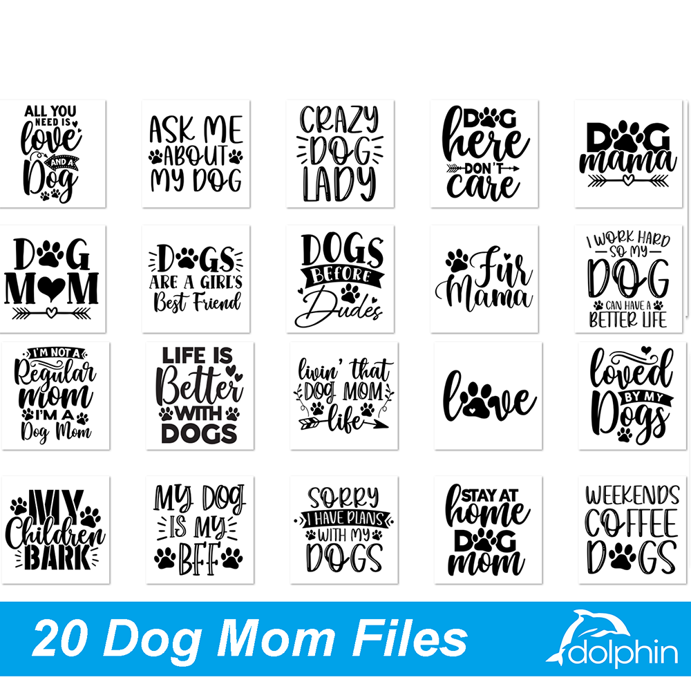 100+ Dog Silhouettes Butts Mom SVG PNG Files for Sublimation Printing Mug Tumbler T-shirt